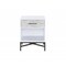 Homeroots 20" X 18" X 26" White And Black Wooden Nightstand 319110 - alternate 3