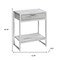 Homeroots 24" Silver And Gray Wood And Metal End Table With Drawer And Shelf 333227 - alternate 3
