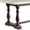 Homeroots 72" White and Gray Marble And Solid Wood Trestle Base Dining Table 347309 - alternate 3