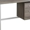 Homeroots 47" Taupe and Silver Computer Desk With Two Drawers 333388 - alternate 6