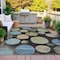 Homeroots 9' X 12' Black Fern Green And Teal Blue Geometric Washable Indoor Outdoor Area Rug 630559 - alternate 3