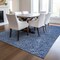 Homeroots 8' X 10' Navy Blue Gray And Ivory Abstract Washable Indoor Outdoor Area Rug 597031 - alternate 4