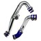 Hps Performance Intercooler Charge Pipe Kit (Cold and Hot Side) with Blue Boots, Polished,  17-102P - alternate 1