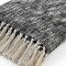 Homeroots 50" X 60" Black and White Woven Cotton Throw Blanket with Fringe 516536 - alternate 3