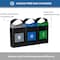 Commercial Zone Products Avante Series Triple Stream Black Trash/Recycling/Composting 30 Gallon Shallow Containers w/ Canopy 787308MSA - alternate 3