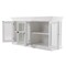 Homeroots 64in White Distressed Solid Wood Sideboard with Four Glass Doors 388220 - alternate 4