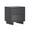 Manhattan Comfort Elara 18 in Solid Wood Nightstand in Charcoal Gray (2-Drawer) NS1780-5 - alternate 2