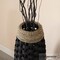Uniquewise Rustic Tall Floor Vase - 24-inch Handcrafted Black Woven Vase, Decorative Accent for Home QI004674 - alternate 4