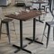 Flash Furniture 48" x 30" Tabletop, Seamless Surface Technology, Dark Brown, 22" x 30" Black Bar Height X-Bases ST-REC3048-WBR-T2230B-GG - alternate 5