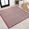 Jonathan Y Madrid Vintage Filigree Textured Weave Light Gray/Fuchsia 5 ft Square Indoor/Outdoor Area Rug SMB107I-5SQ - alternate 1