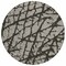 Homeroots 8' Round Gray and Black Round Abstract Washable Non Skid Indoor Outdoor Area Rug 559276 - alternate 5