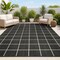 Jonathan Y Grid Modern Squares Dark Gray/Cream 3 ft. x 5 ft. Indoor/Outdoor Area Rug SMB200B-3 - alternate 1