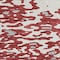 Homeroots 8' Burgundy And Ivory Round Abstract Washable Indoor Outdoor Area Rug 612943 - alternate 3
