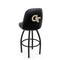 Holland Bar Stool Co Logo Grizzly Georgia Tech 36 in. Swivel Bar Stool with Black Wrinkle Finish L048 - alternate 1
