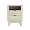 Manhattan Comfort Orlen 2-Drawer Multi-Purpose Nightstand & End Table in Whitewashed Oak NS1801-WO - alternate 2