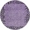Homeroots 8' Purple Round Animal Print Washable Indoor Outdoor Area Rug 607664 - alternate 2