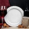 Smarty Had A Party 7.5" White with Silver Hammered Rim Round Plastic Appetizer/Salad Plates (120 Plates), 120PK 857-CASE - alternate 4