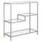 Homeroots 36" Silver Metal and Glass Three Tier Etagere Bookcase 527568 - alternate 1
