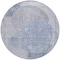 Homeroots 8' Sky Blue And Denim Blue Round Abstract Washable Indoor Outdoor Area Rug 615712 - alternate 3