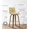 Armen Living Vienna 26" Swivel Counter Stool in Walnut Wood Finish with Cream Faux Leather LCVIBACRWA26 - alternate 7