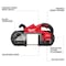 Milwaukee Tool Band Saw, 18 V DC, 5 in x 5 in Cutting Capacity, 44 7/8 in Blade, Cordless 2929-20 - alternate 5