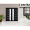 Vdomdoors Front Exterior Prehung Metal-Plastic Double Doors / MANUX 8088 Matte Black / Office Commercial and MANUX8088DEXD-BLK-RH-W72xH80 - alternate 3