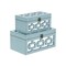 Homeroots Set of Two Blue And White Wood And Mirrored Glass Box With Lid, 2PK 489376 - alternate 4
