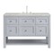 James Martin Vanities Breckenridge 48in Single Vanity, Serenity Blue, w/ 3 CM Victorian Silver Quartz Top 330-V48-SRB-FVSL - alternate 1
