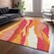 Homeroots 9' X 12' Blush Copper And Ivory Abstract Washable Indoor Outdoor Area Rug 600952 - alternate 2