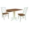 Whitewood Industries Rectangular Drop Leaf Dining Table W/ 2 Chairs, 36 in W, 30 in L, 36 in H, Parawood, Hickory/Shell K79-36SDP-C613-2 - alternate 2