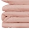 Homeroots Blush King Cotton Blend 1000 Thread Count Washable Duvet Cover Set 528114 - alternate 3