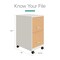 Space Solutions 14.25 in W 2 Drawer Mobile File Cabinet, Pearl White / Platinum Oak 25854 - alternate 6