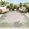 Jonathan Y Isla Coastal Cottage Palm Frond Border Green/Cream 3 ft. x 5 ft. Indoor/Outdoor Area Rug TSN207B-3 - alternate 1