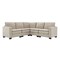 Homeroots 89" Khaki Fabric Modular Sofa 568292 - alternate 1