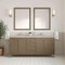 James Martin Vanities Chicago 72" Double Vanity, Walnut Whisper, w/ 3 CM Tajnar Eclos Top w/FreePower Wireless Charger 503-V72-WLW-FTJR - alternate 4