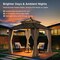 Sunjoy Kingston 10x10  Gazebo, Steel & PC Roof Hardtop Gazebo, Curtain, Netting, Woodgrain Aluminum Posts A10204382000 - alternate 7