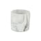 Homeroots 6in White and Gray Marbleized Ceramic Indoor Outdoor Round Pot Planter 487436 - alternate 3
