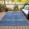 Homeroots 9' X 12' Blue And Ivory Geometric Washable Indoor Outdoor Area Rug 630493 - alternate 5