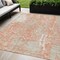Homeroots 5' X 8' Coral And Ivory Abstract Washable Indoor Outdoor Area Rug 612924 - alternate 1