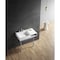 Kingston Brass 36-Inch Solid Surface Console Sink with Stainless Steel Legs, 8-Inch, 3-Hole KVPB3368SQA81 - alternate 2