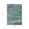 Homeroots 5' X 8' Teal Blue Gray And Pale Aqua Abstract Washable Indoor Outdoor Area Rug 630856 - alternate 3