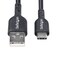 Startech.Com 1FT (30CM) USB-A TO USB-C CHARGING CABLE, CHARGE & SYNC, 3A, USB 2.0, TPE JACKET USB2AC1FTBK - alternate 2