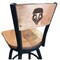 Holland Bar Stool Co 36" Blk Wrinkle New Mexico Swivel Bar Stool, Laser Engraved Back L03836BWMedMplANewMexMedMpl - alternate 1