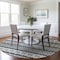 Homeroots 8' Gray Charcoal And Silver Round Quatrefoil Washable Indoor Outdoor Area Rug 583224 - alternate 5