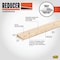 M-D Building Products Building Products 1'' x 36'' Unfinished Hardwood Reducer with Screws 85472 - alternate 5