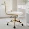 Martha Stewart Lulu Upholstered Office Chair in Off White/Polished Brass CH-240229-1-CR-GLD-MS - alternate 5