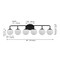 Jonathan Y Louis Parisian Globe 40" 6-Light Metal/Frosted Glass Modern Contemporary LED Vanity Light, Black JYL3560B - alternate 2