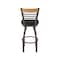 Holland Bar Stool Co Eleanor 30in Swivel Bar Stool with Bronze Finish, Medium Back and Black Vinyl Seat 880 - alternate 5
