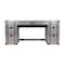 Homeroots 72" Silver Aluminum Executive Desk With Five Drawers 489182 - alternate 1