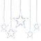 Elegani 138 LED Star Curtain Light - White Hanging String Lights with 12 Stars, 8 Lighting Modes PH-138LD-WH - alternate 1